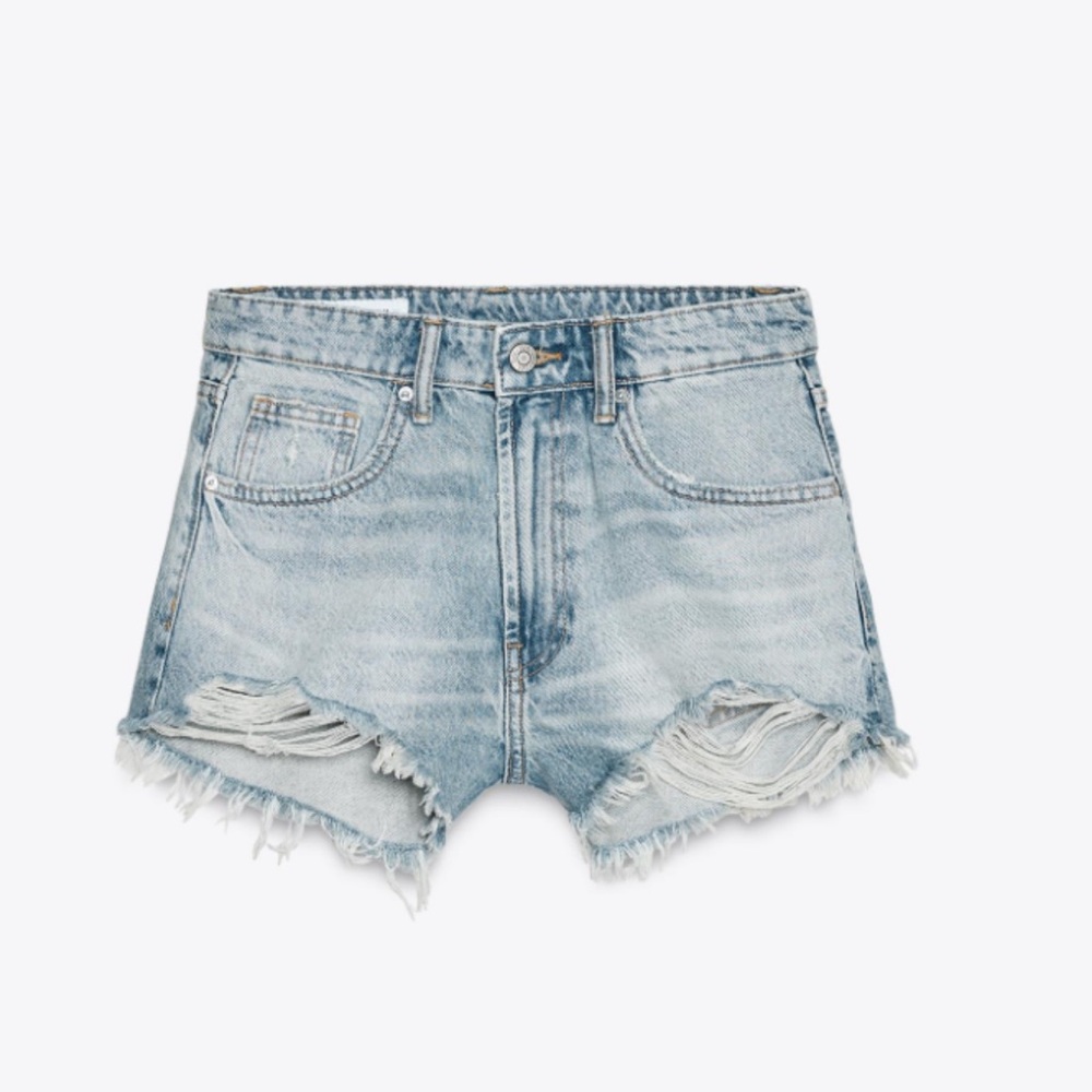 Zara High-Rise Jean Shorts, Size 2